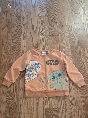 Star Wars - Kids Sweatshirts - Orange Brown - Grogu & R2D2  - 3T